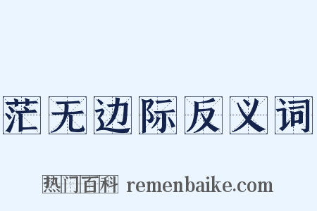 茫无边际反义词是什么意思的图片
